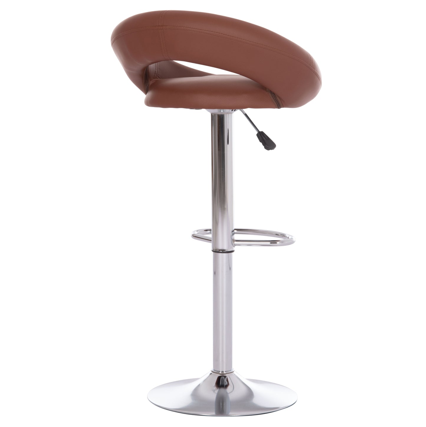 Bar Stool Swivel Rea Hm203.23 With Suspension-brown Pu 54x47x96hcm.