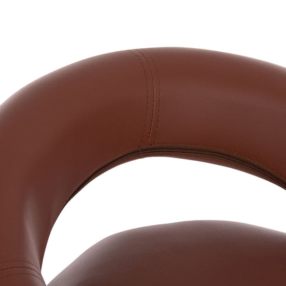 Bar Stool Swivel Rea Hm203.23 With Suspension-brown Pu 54x47x96hcm.