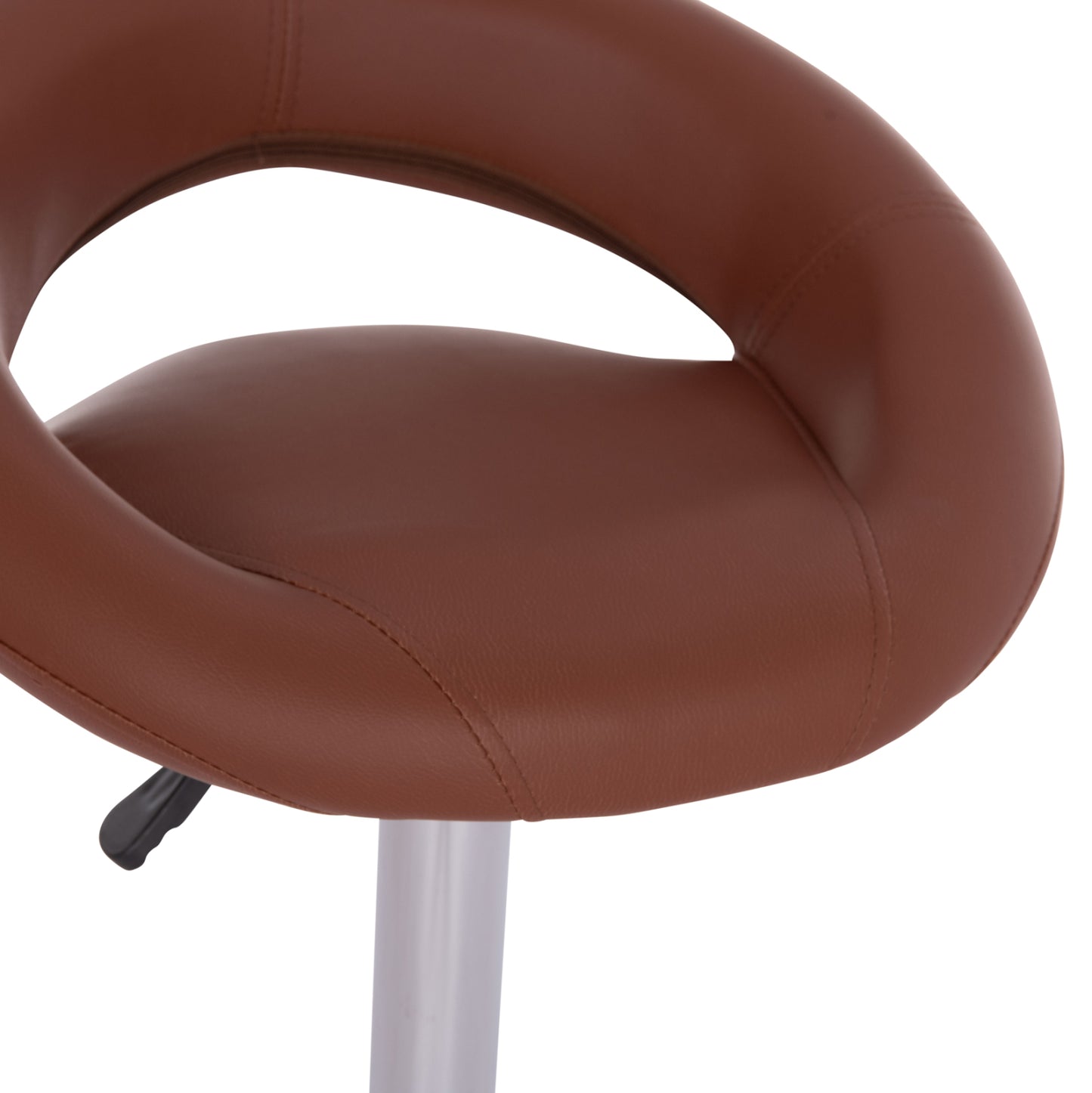 Bar Stool Swivel Rea Hm203.23 With Suspension-brown Pu 54x47x96hcm.