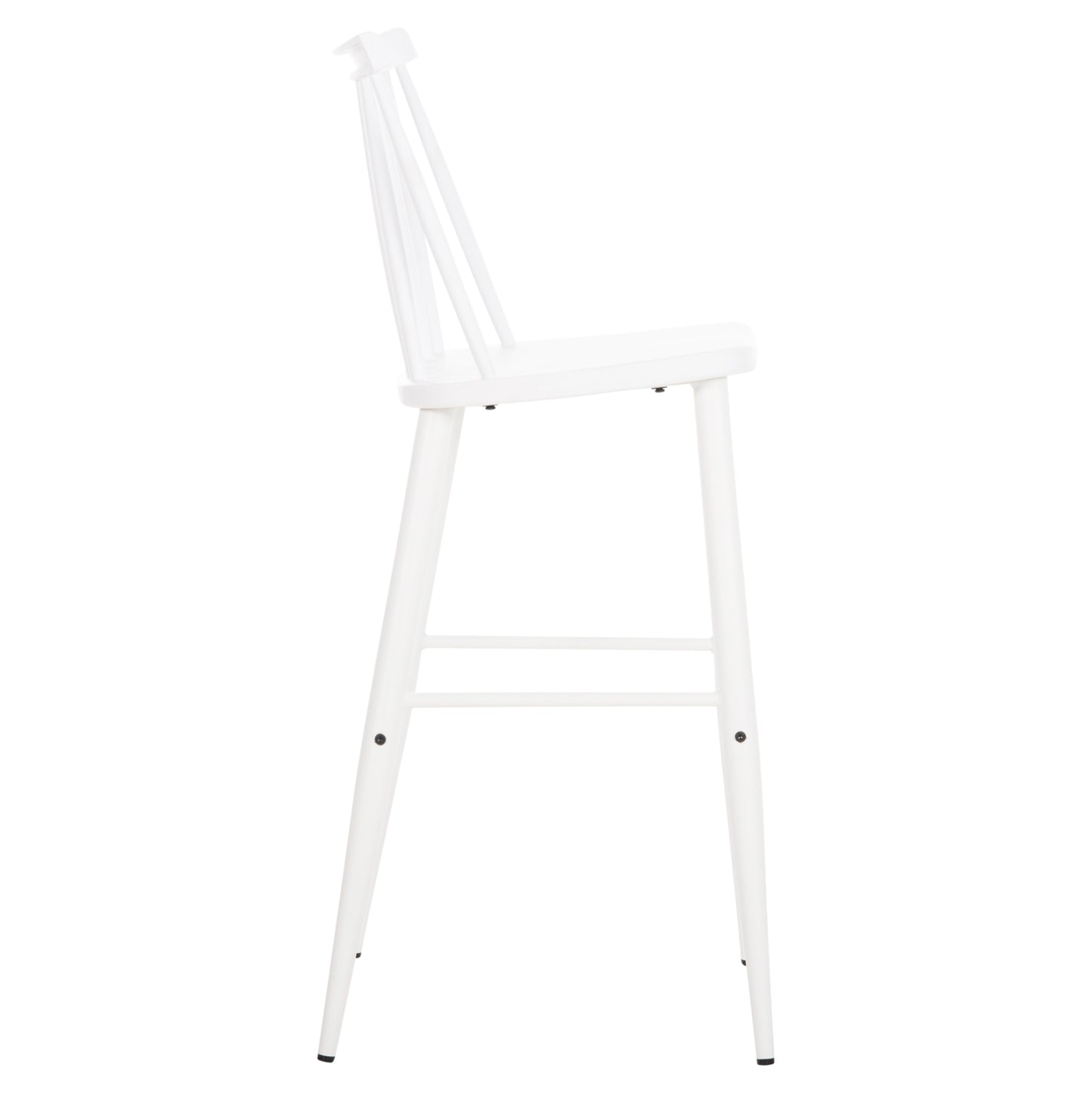 Bar Stool High Seat Vanessa Hm8459.11 White Pp & White Metal Legs 47x48,5x107hcm.