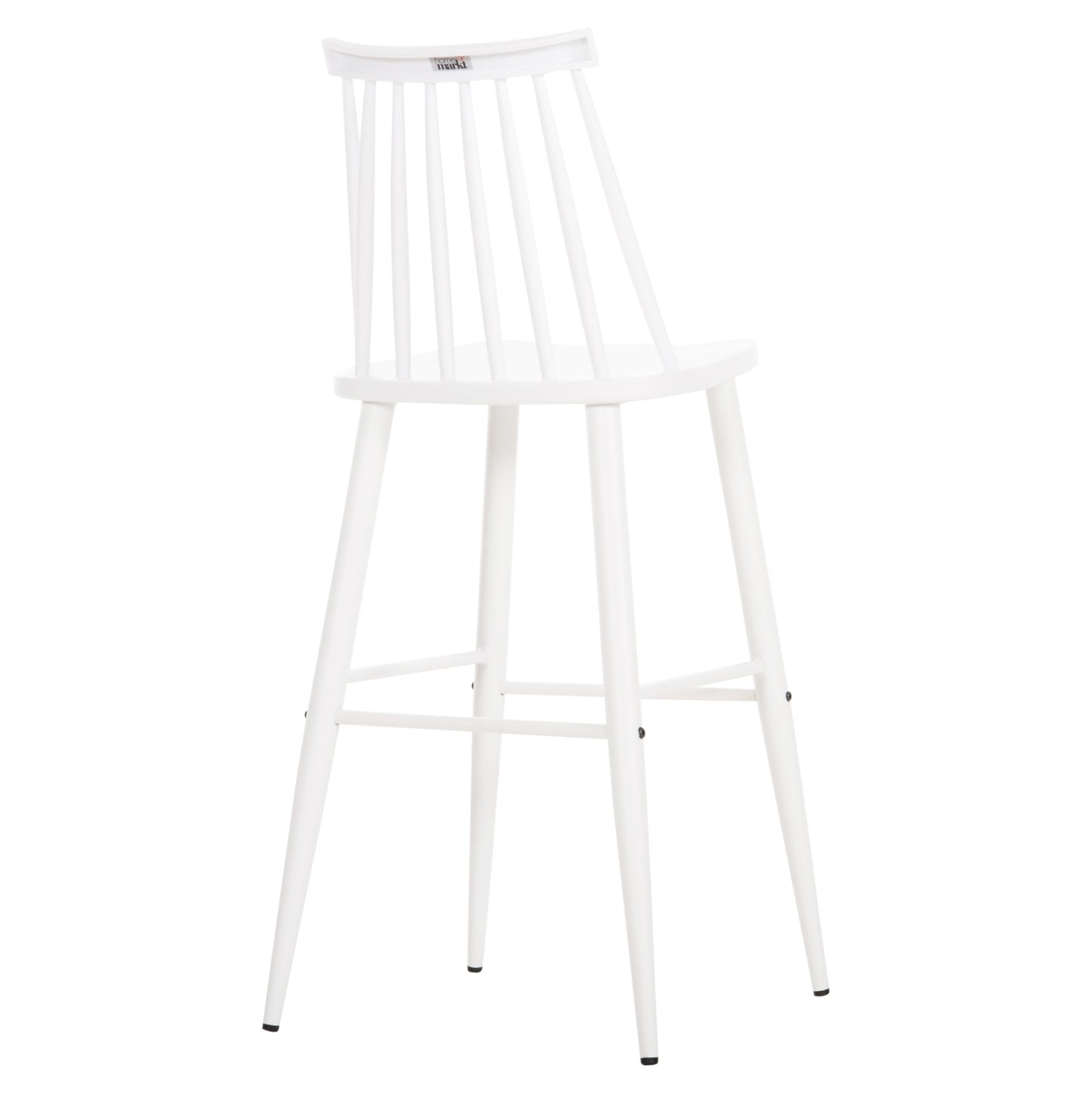 Bar Stool High Seat Vanessa Hm8459.11 White Pp & White Metal Legs 47x48,5x107hcm.