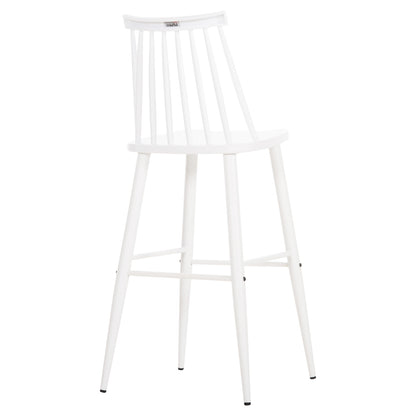 Bar Stool High Seat Vanessa Hm8459.11 White Pp & White Metal Legs 47x48,5x107hcm.
