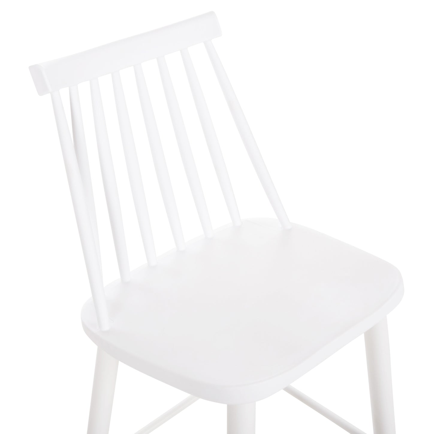 Bar Stool High Seat Vanessa Hm8459.11 White Pp & White Metal Legs 47x48,5x107hcm.