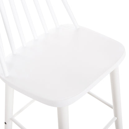 Bar Stool High Seat Vanessa Hm8459.11 White Pp & White Metal Legs 47x48,5x107hcm.