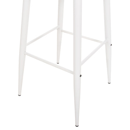 Bar Stool High Seat Vanessa Hm8459.11 White Pp & White Metal Legs 47x48,5x107hcm.