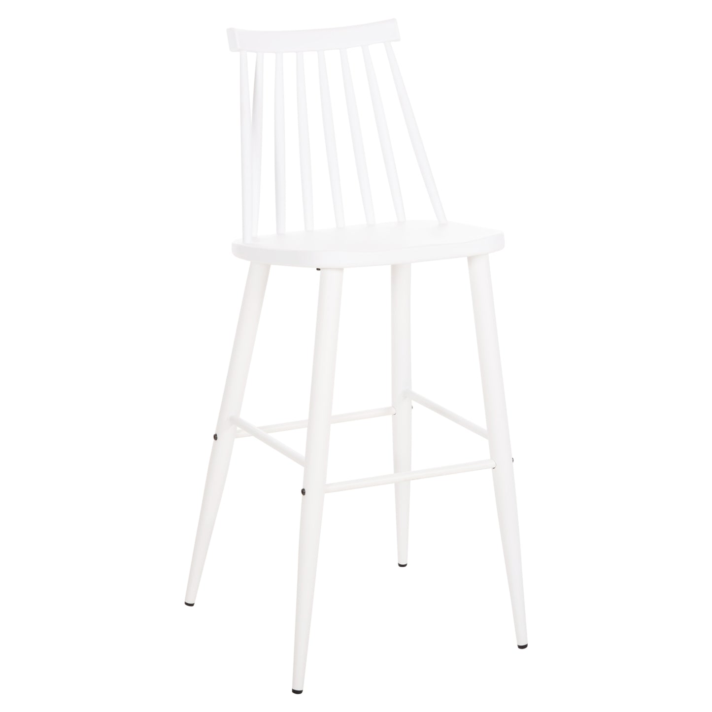 Bar Stool High Seat Vanessa Hm8459.11 White Pp & White Metal Legs 47x48,5x107hcm.