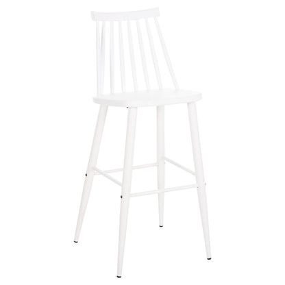 Bar Stool High Seat Vanessa Hm8459.11 White Pp & White Metal Legs 47x48,5x107hcm.