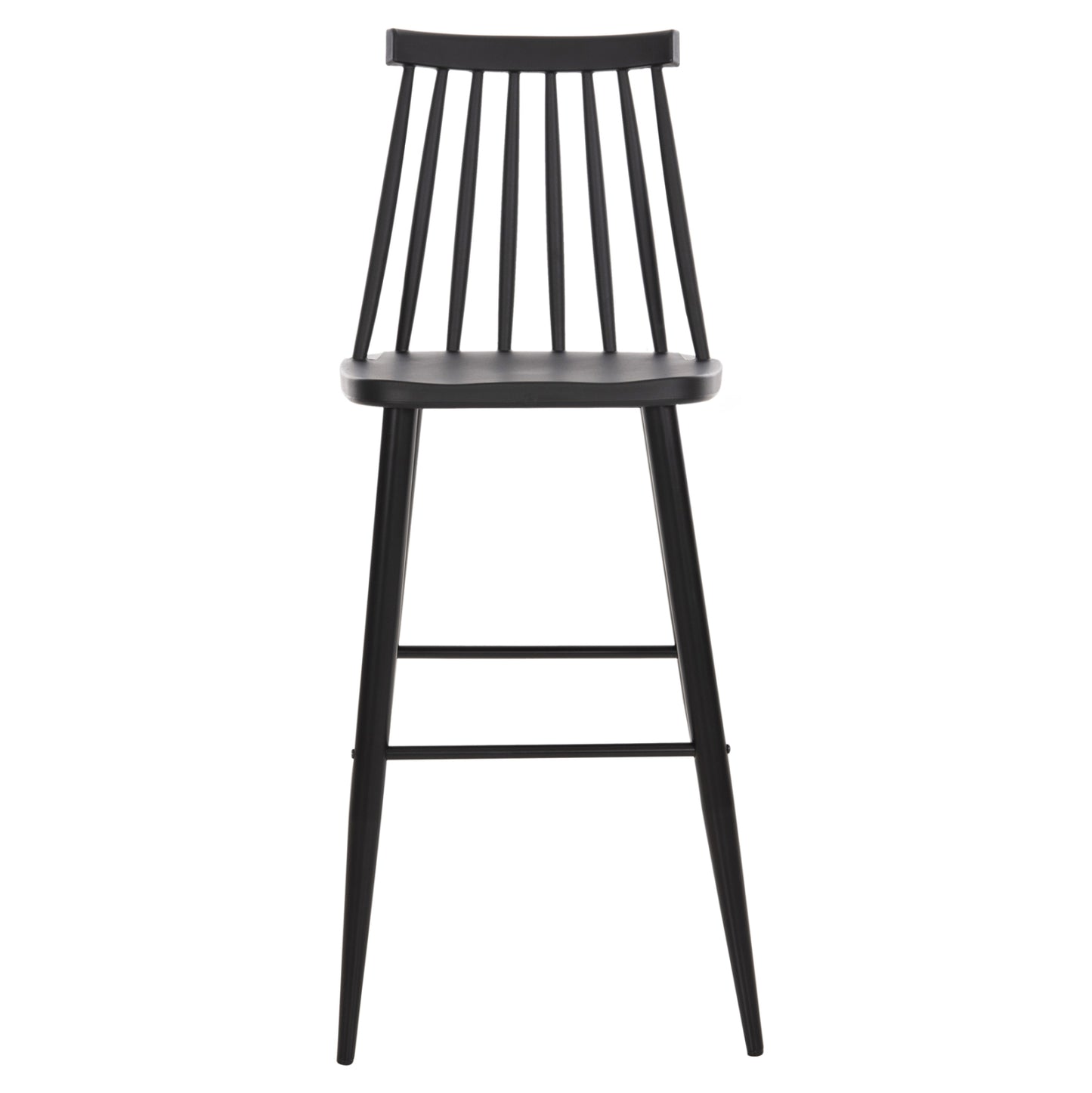 Bar Stool High Seat Vanessa Hm8459.12 Black Pp & Black Metal Legs 47x48,5x107hcm.