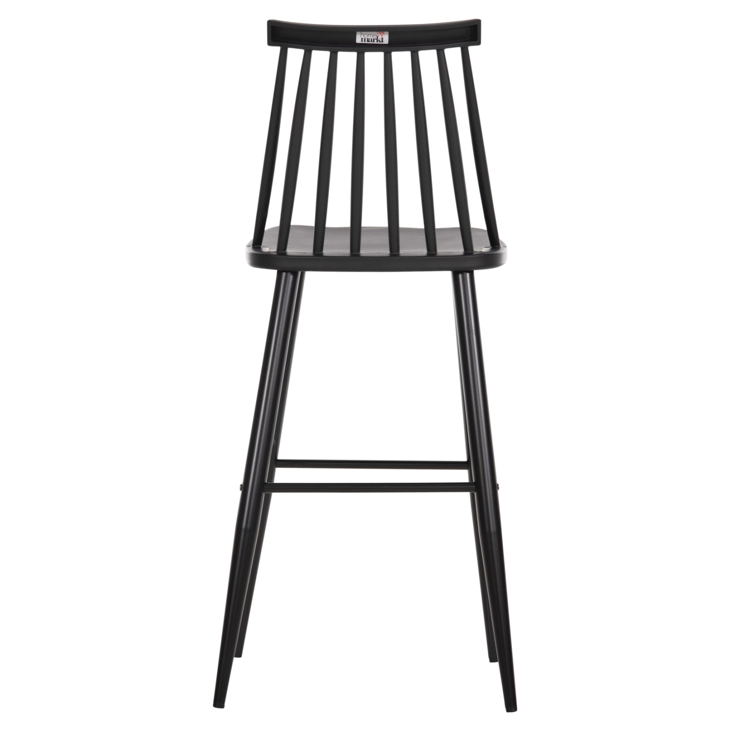 Bar Stool High Seat Vanessa Hm8459.12 Black Pp & Black Metal Legs 47x48,5x107hcm.