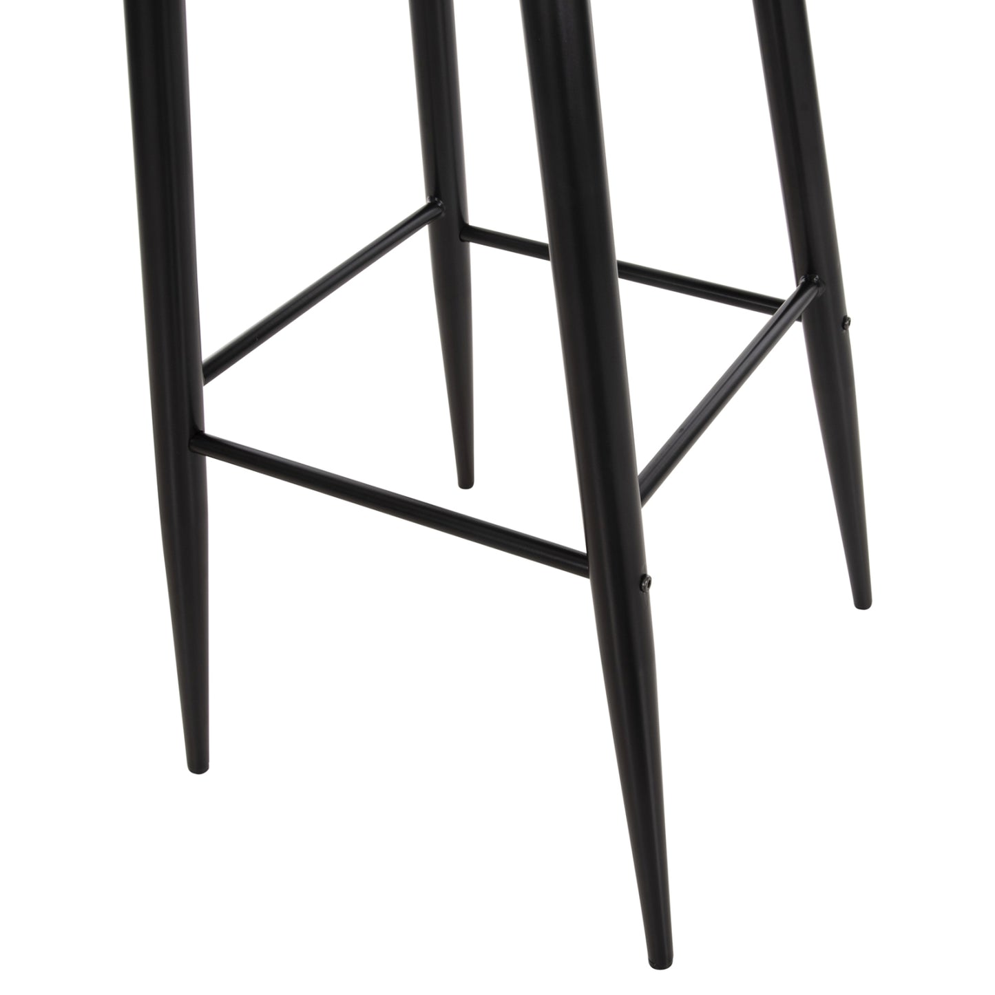 Bar Stool High Seat Vanessa Hm8459.12 Black Pp & Black Metal Legs 47x48,5x107hcm.