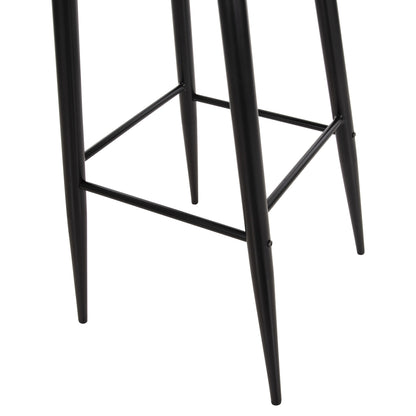 Bar Stool High Seat Vanessa Hm8459.12 Black Pp & Black Metal Legs 47x48,5x107hcm.