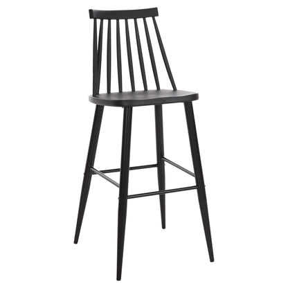 Bar Stool High Seat Vanessa Hm8459.12 Black Pp & Black Metal Legs 47x48,5x107hcm.