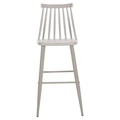 Bar Stool High Seat Vanessa Hm8459.20 Grey Pp & Grey Metal Legs 47x48,5x107hcm.