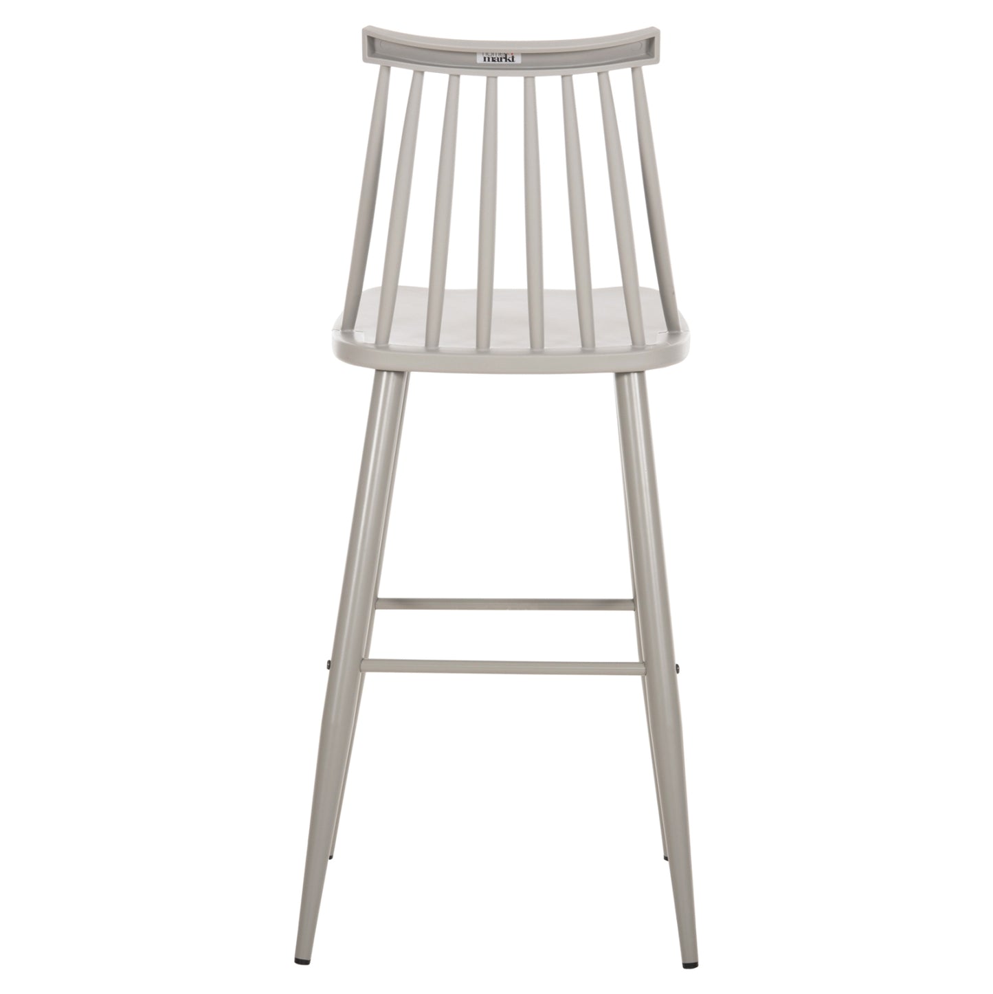 Bar Stool High Seat Vanessa Hm8459.20 Grey Pp & Grey Metal Legs 47x48,5x107hcm.