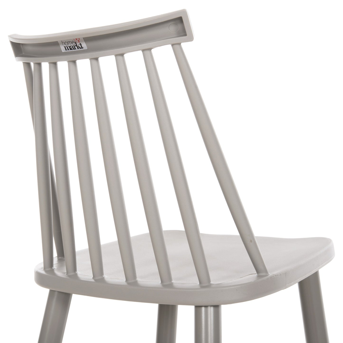 Bar Stool High Seat Vanessa Hm8459.20 Grey Pp & Grey Metal Legs 47x48,5x107hcm.