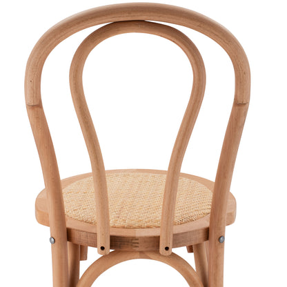 Wooden Stool Bar Montreal- Beech Wood Dark Honey With Mat 41x47x108 Hm8749.05