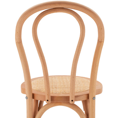 Wooden Bar Stool Montreal- Beech Wood In Natural Color With Mat 41x47x108 Hm8749.01