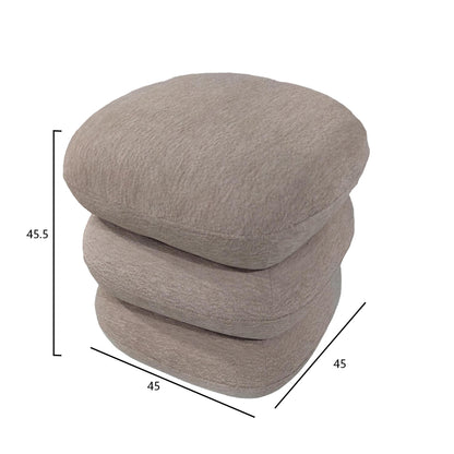 Stool Swivel Rubicon Hm18472.02 Beige Fabric 45x45x45.5hcm.