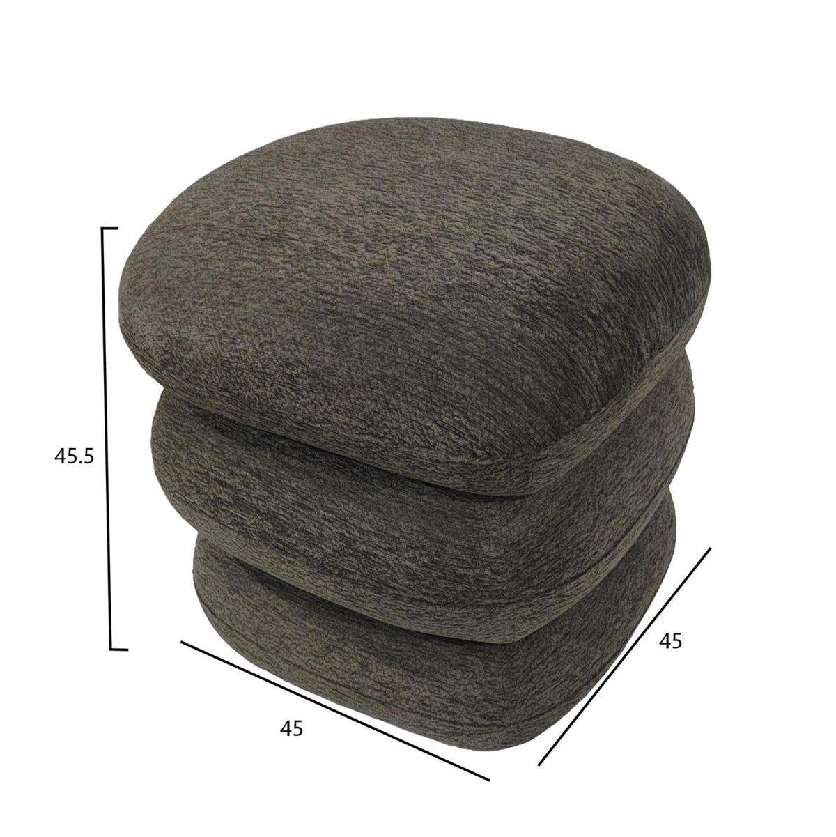 Stool Swivel Rubicon Hm18472.05 Green Fabric 45x45x45.5hcm.