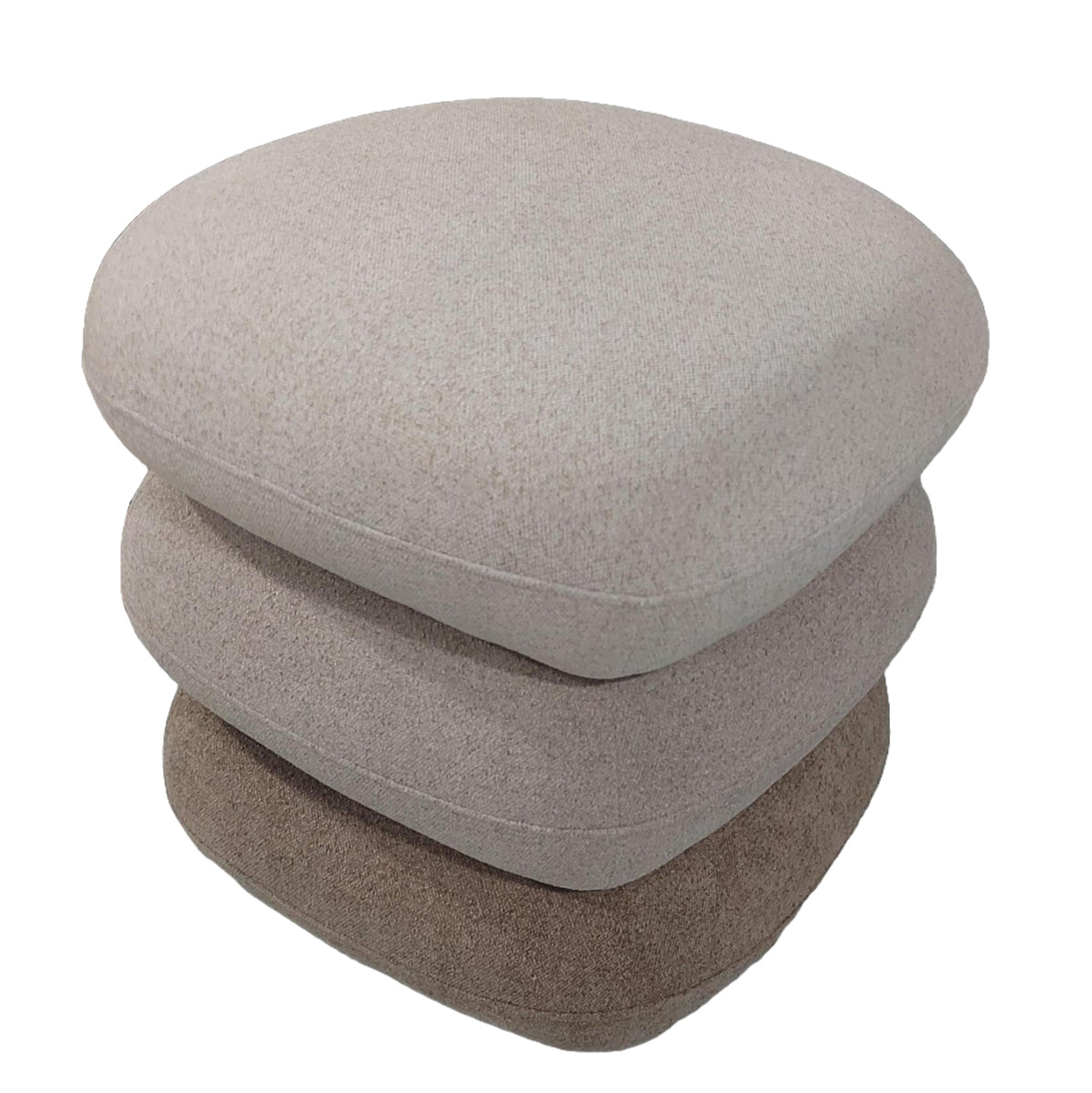 Stool Swivel Rubicon Hm18472.12 Fabric 3 Shades Of Beige 45x45x45.5hcm.