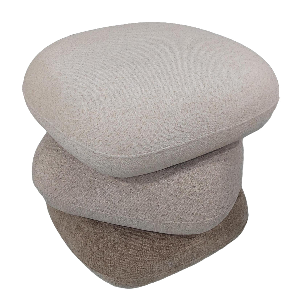 Stool Swivel Rubicon Hm18472.12 Fabric 3 Shades Of Beige 45x45x45.5hcm.