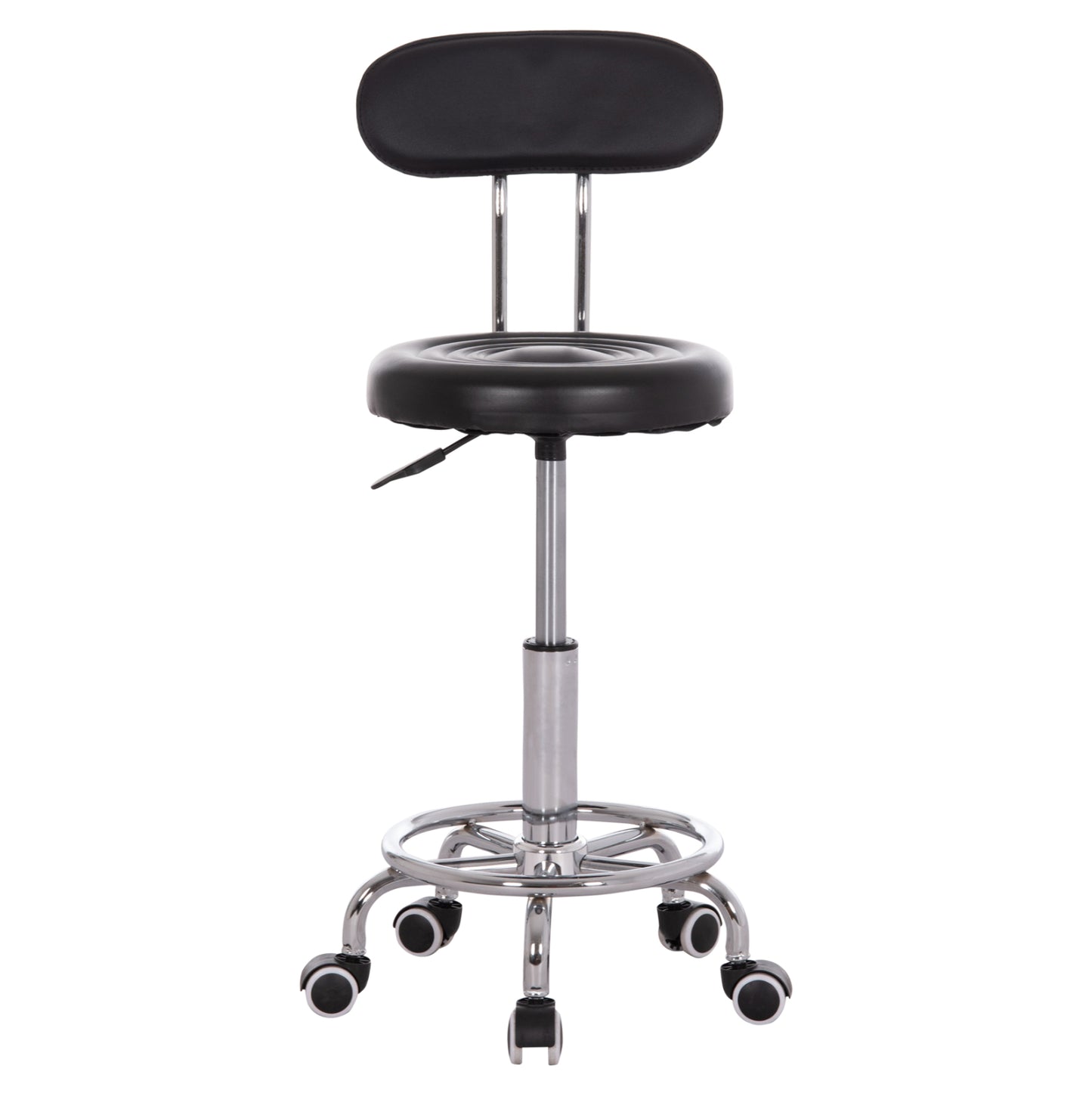 Office Designer's Swivel Stool Iris Hm211.21 Black Pu 34x43x86.5hcm.