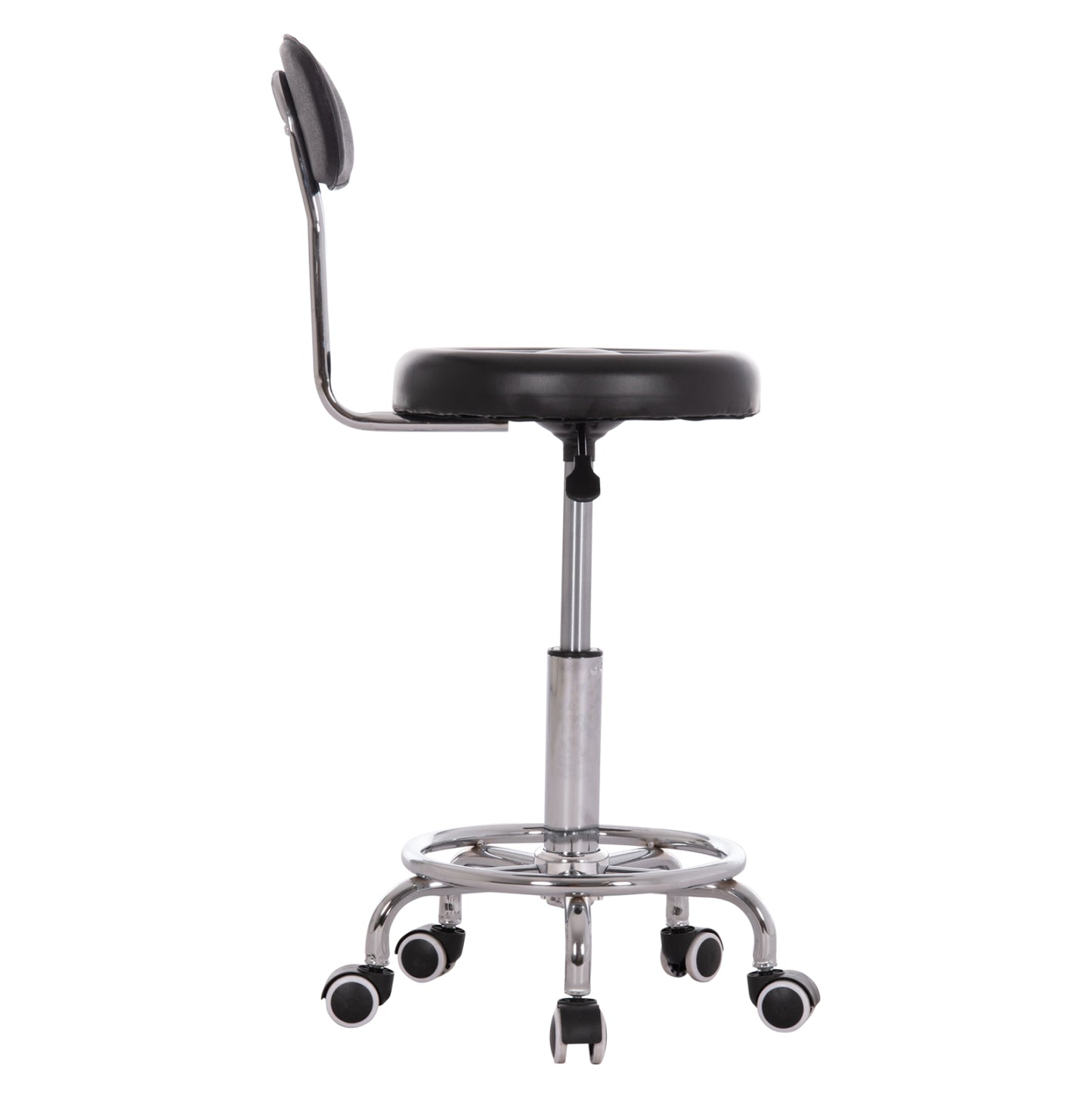 Office Designer's Swivel Stool Iris Hm211.21 Black Pu 34x43x86.5hcm.