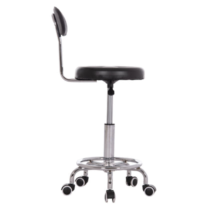 Office Designer's Swivel Stool Iris Hm211.21 Black Pu 34x43x86.5hcm.