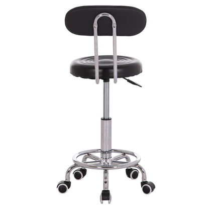 Office Designer's Swivel Stool Iris Hm211.21 Black Pu 34x43x86.5hcm.