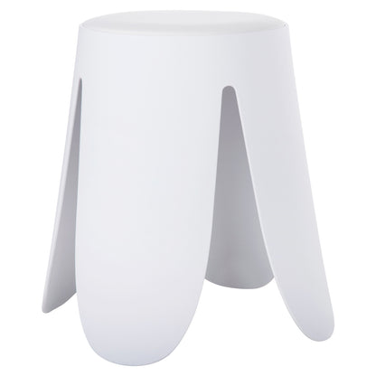 Stool Denty Hm9619.01 Polypropylene In White-pu Seat In White Φ30x45hcm.