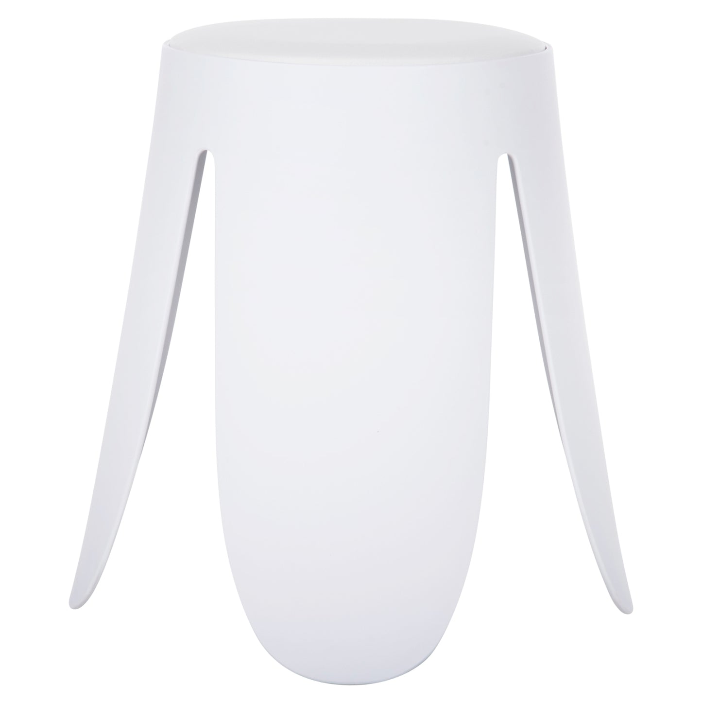 Stool Denty Hm9619.01 Polypropylene In White-pu Seat In White Φ30x45hcm.