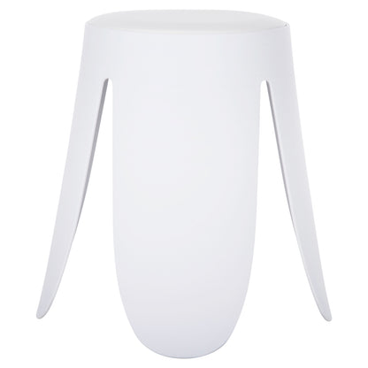 Stool Denty Hm9619.01 Polypropylene In White-pu Seat In White Φ30x45hcm.