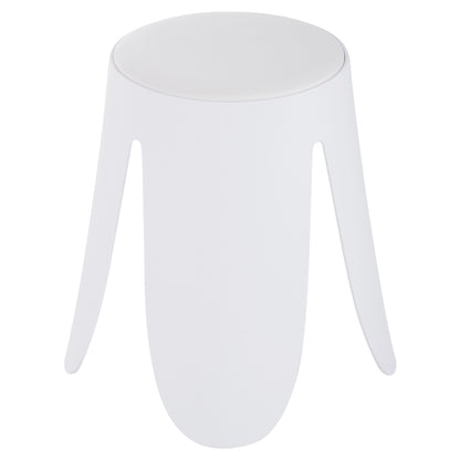 Stool Denty Hm9619.01 Polypropylene In White-pu Seat In White Φ30x45hcm.