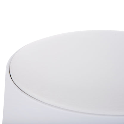 Stool Denty Hm9619.01 Polypropylene In White-pu Seat In White Φ30x45hcm.