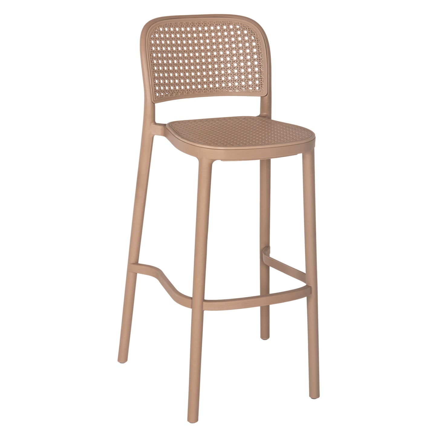 Bar Stool Polypropylene Hm5939.03 In Cappuccino Color 51x52x104hcm.