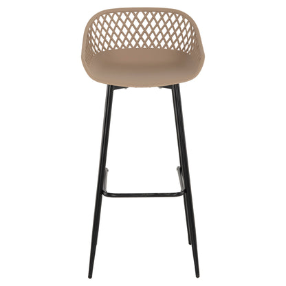 Bar Stool Avaya Hm8686.13 Cappuccino Polypropylene-black Metal Legs 46x48x99hcm.