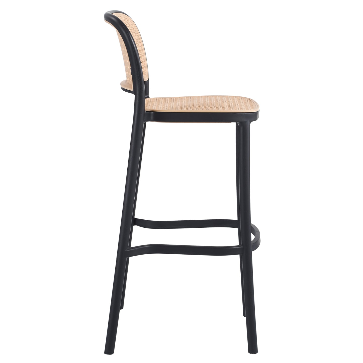 Bar Stool Hm5939.02 Polypropylene Black-beige 41x53x103hcm.