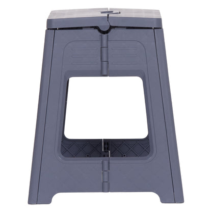 Foldable Polypropylene Stool Solis Hm18392.01 Grey 30x25x30hcm.