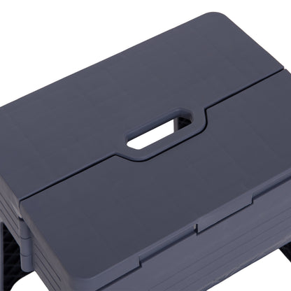 Foldable Polypropylene Stool Solis Hm18392.01 Grey 30x25x30hcm.