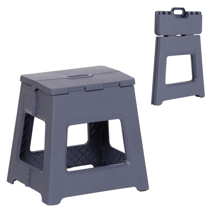 Foldable Polypropylene Stool Solis Hm18392.01 Grey 30x25x30hcm.
