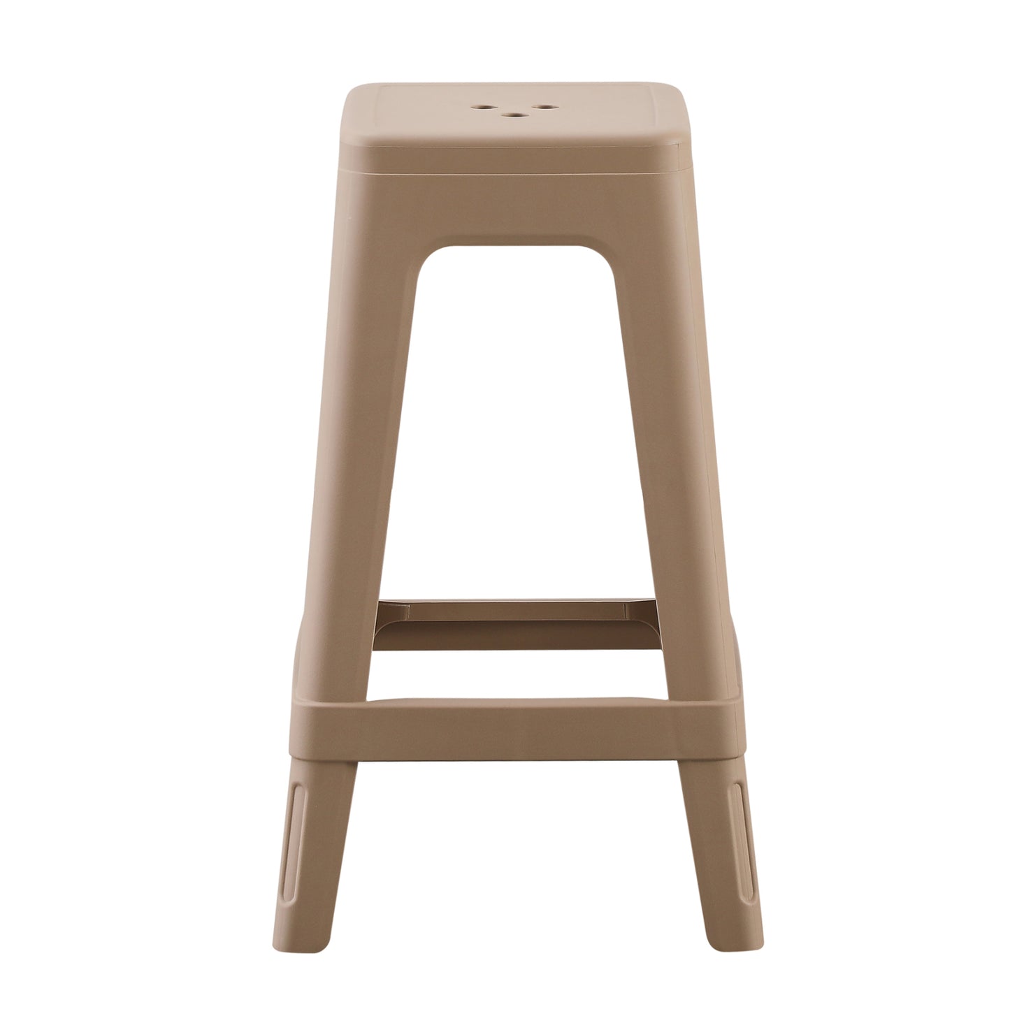 Polypropylene Stool Square Zeb Hm6128.05 Cappuccino 35x35x65hcm.