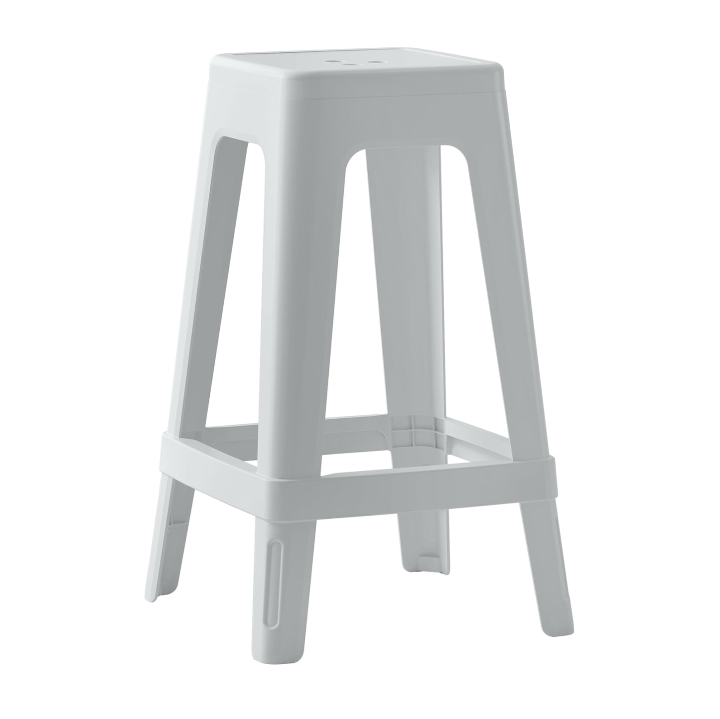 Polypropylene Stool Square Zeb Hm6128.01 White 35x35x65hcm.