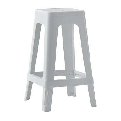 Polypropylene Stool Square Zeb Hm6128.01 White 35x35x65hcm.