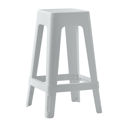 Polypropylene Stool Square Zeb Hm6128.01 White 35x35x65hcm.