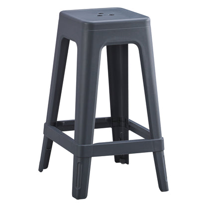 Polypropylene Stool Square Zeb Hm6128.03 Grey 35x35x65hcm.