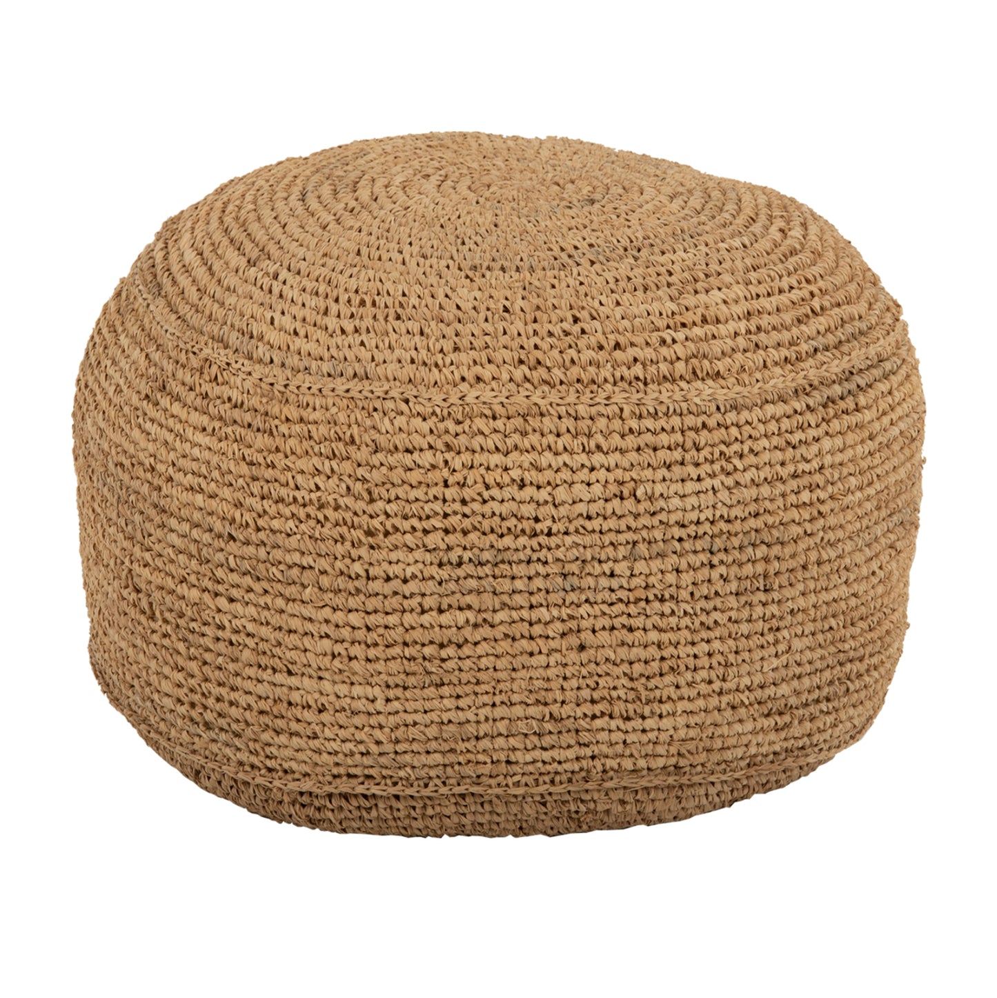 Stool-pouf Aoni Hm7828 Made Of Dried Palm Fibers In Natural Color Φ48x37hcm.