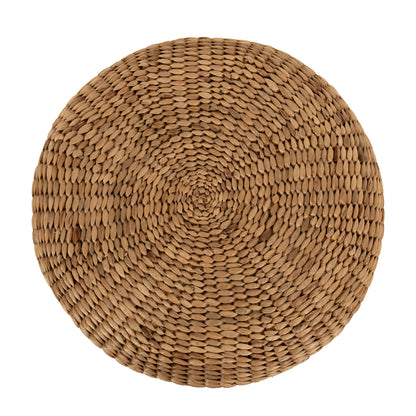 Stool-pouf Aroni Hm7829 Made Of Hydrohyacinth In Natural Color Φ62x32hcm.