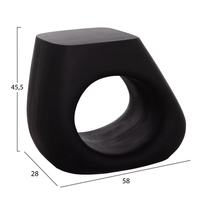 Stool Lans Hm4691.01 Fiber Cement In Black--58x28x45.5hcm.