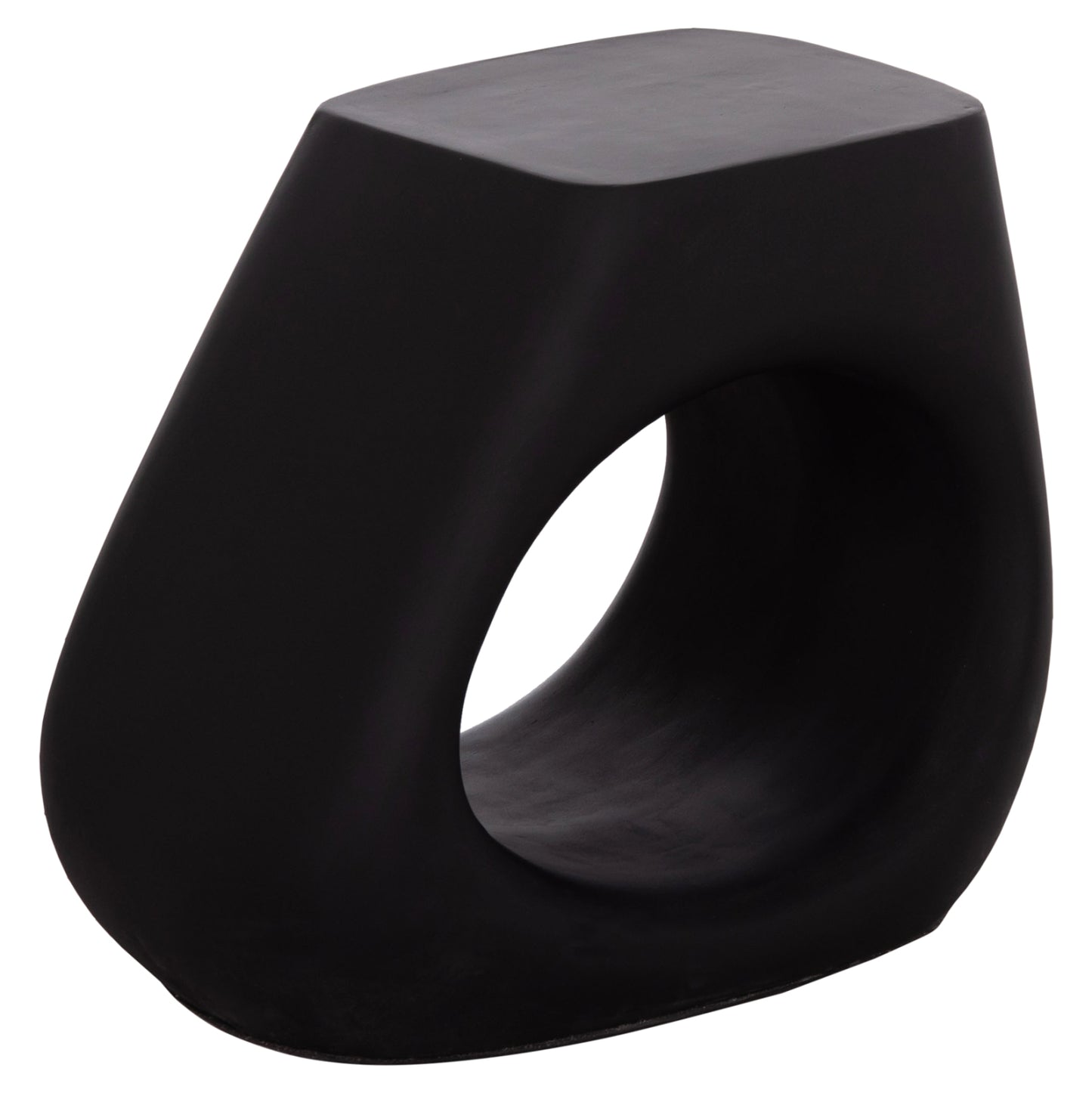 Stool Lans Hm4691.01 Fiber Cement In Black--58x28x45.5hcm.