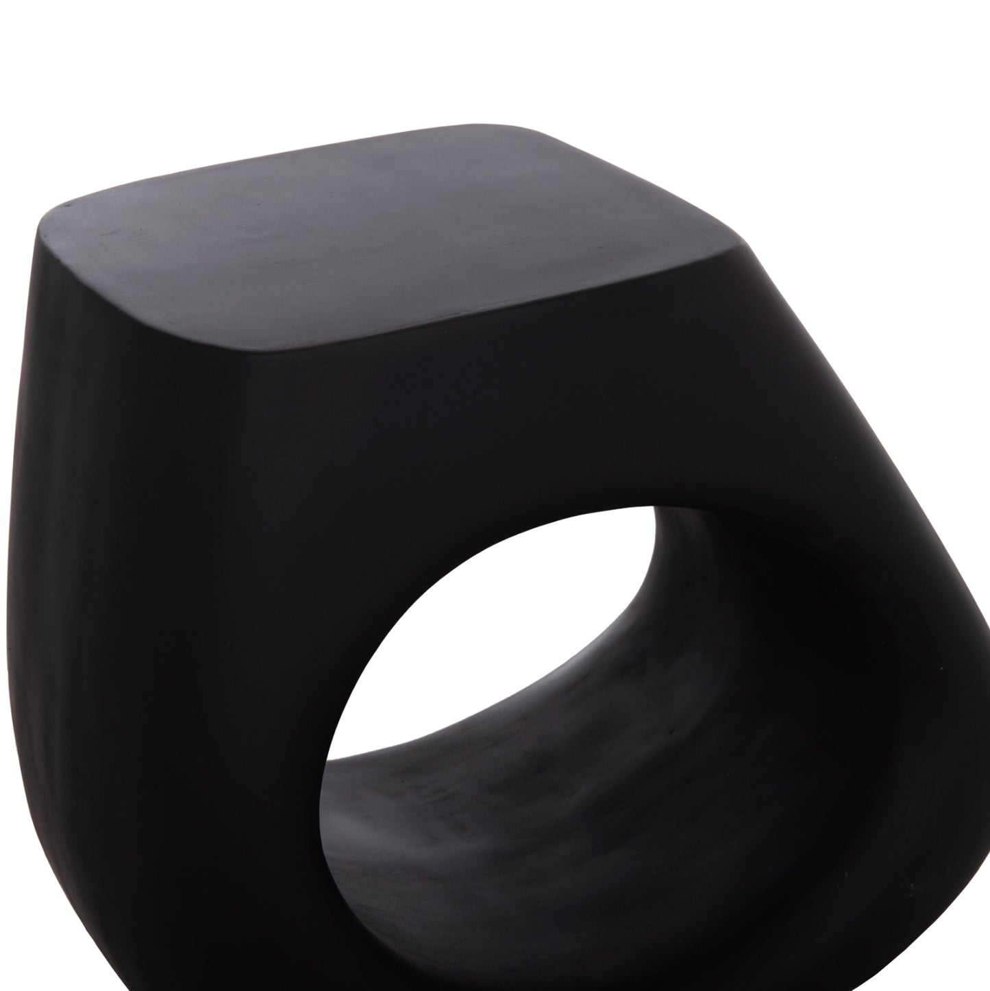 Stool Lans Hm4691.01 Fiber Cement In Black--58x28x45.5hcm.